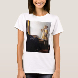 Vrouw met een Ketting van Pearl, Johannes Vermeer T-shirt