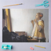 Vrouw met een Ketting van Pearl, Johannes Vermeer Tissuepapier (Craft)