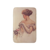 vrouw met een kitten (door Harrison Fisher) Badmat (Voorkant Verticaal)