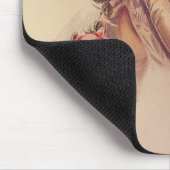 vrouw met een kitten (door Harrison Fisher) Muismat (Hoek)