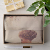  vrouw met een kitten (door Harrison Fisher) Tissuepapier (Geschenk)