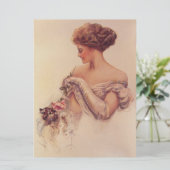  vrouw met een kitten kaart (Staand voorkant)