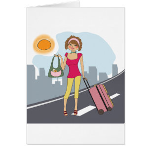 Vrouw met een koffer