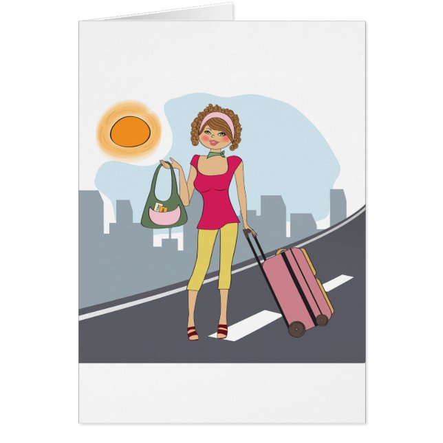 Vrouw met een koffer (Voorkant)