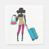 Vrouw met een koffer servet (Voorkant)