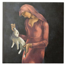 Vrouw met een Konijn