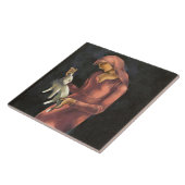 Vrouw met een Konijn Tegeltje (Zijkant)