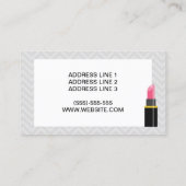 Vrouw met een langwerpige longhaasjesmaker visitekaartje (Achterkant)