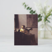 Vrouw met een Lute Briefkaart (Staand voorkant)