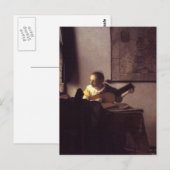 Vrouw met een Lute Briefkaart (Voorkant / Achterkant)