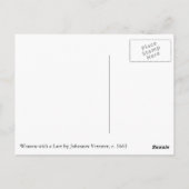 Vrouw met een Lute van Johannes Vermeer Briefkaart (Achterkant)