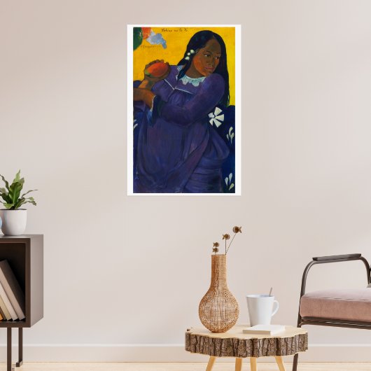 Vrouw met een mango – Gauguin, 1892 Poster (Woonkamer 3)