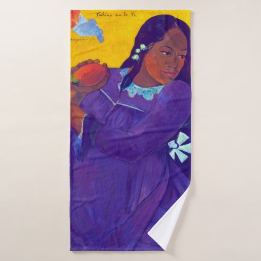 Vrouw met een Mango, Gauguin Badhanddoek (Badhanddoek)