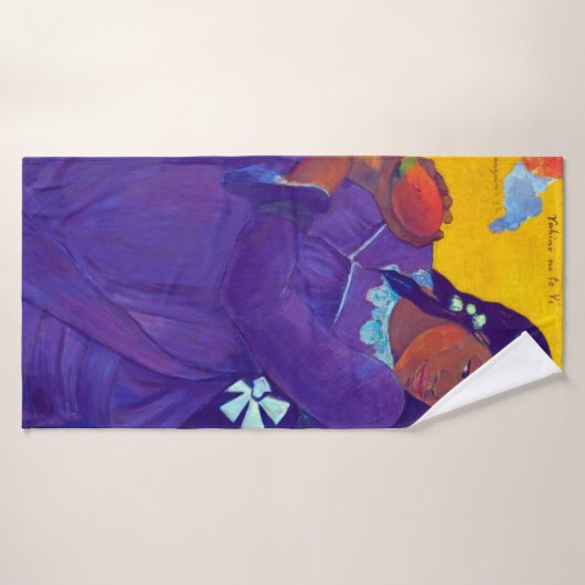 Vrouw met een Mango, Gauguin Badhanddoek (Badhanddoek)