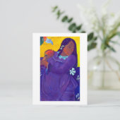 Vrouw met een Mango, Gauguin Briefkaart (Staand voorkant)