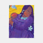 Vrouw met een Mango, Gauguin Fleece Deken (Voorkant)