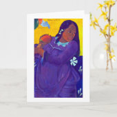 Vrouw met een Mango, Gauguin Kaart (Gele Bloem)