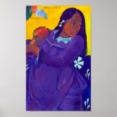 Vrouw met een Mango, Gauguin Poster (Voorkant)