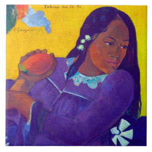 Vrouw met een Mango, Gauguin Tegeltje