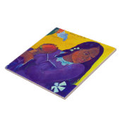 Vrouw met een Mango, Gauguin Tegeltje (Zijkant)