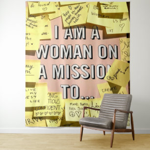 Vrouw met een missie, Motiverend Wandkleed