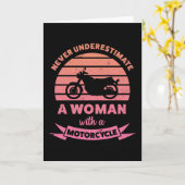 Vrouw met een motorfiets grappige geschenken echtg kaart (Gele Bloem)