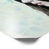 Vrouw met een mysterieuze zwarte handbedekking foto afdruk (Hoek)