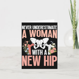 Vrouw met een nieuwe heupoperatie Overlevende heup Kaart