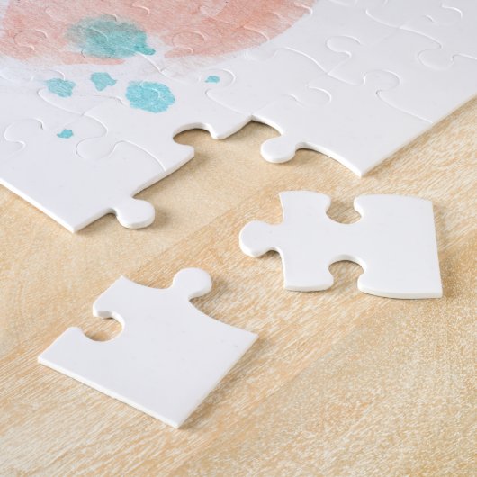 Vrouw met een oorkenschets ter illustratie van mod legpuzzel (Zijkant)