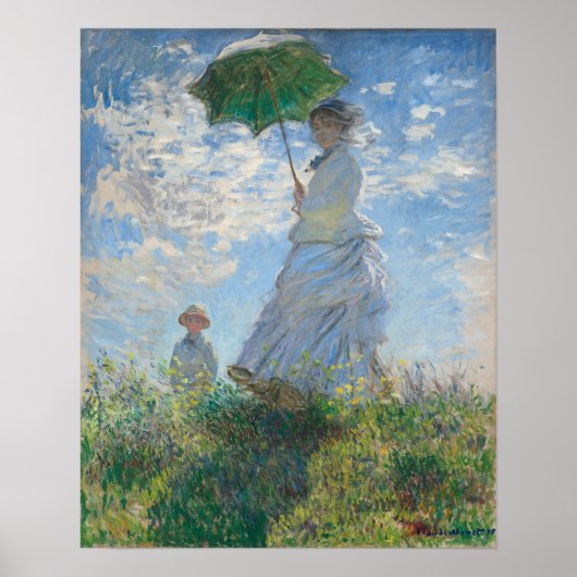 Vrouw met een parasol (1875) | Claude Monet Poster (Voorkant)