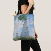 "VROUW MET EEN PARASOL" 1890 CLAUDE MONET CANVAS T TOTE BAG (Dichtbij)