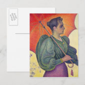 Vrouw met een Parasol, 1893 Briefkaart (Voorkant / Achterkant)