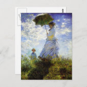 Vrouw met een Parasol Briefkaart (Voorkant / Achterkant)