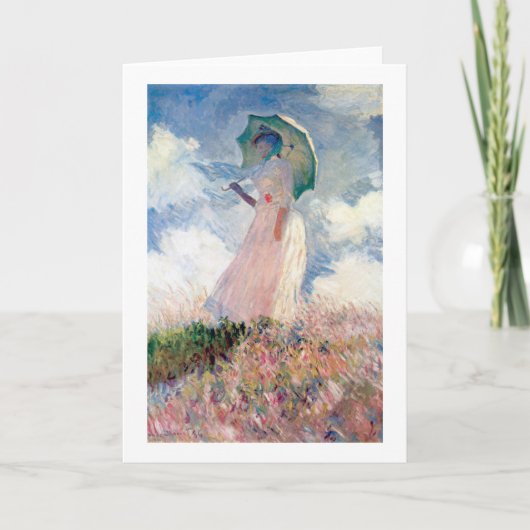 Vrouw met een Parasol, Claude Monet, 1886 Kaart (Voorkant)