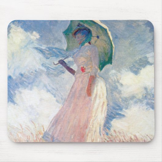 Vrouw met een parasol, Claude Monet, 1886 Muismat (Voorkant)