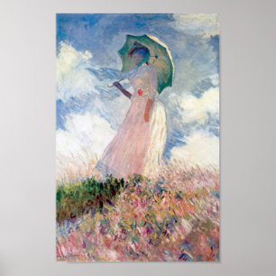 Vrouw met een Parasol, Claude Monet, 1886 Poster