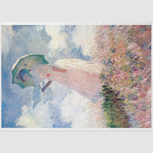 Vrouw met een Parasol, Claude Monet, 1886 Tissuepapier (Voorkant)