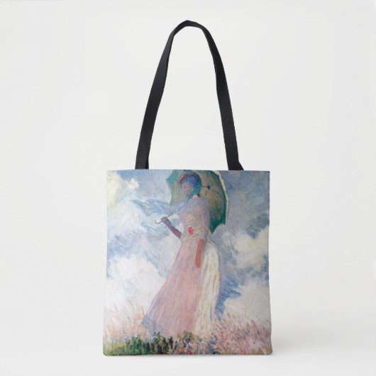 Vrouw met een Parasol, Claude Monet, 1886 Tote Bag (Voorkant)
