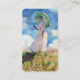 Vrouw met een Parasol Claude Monet art Visitekaartje