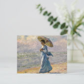 Vrouw met een parasol, Claude Monet Briefkaart (Staand voorkant)