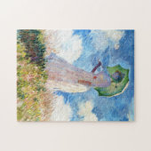 Vrouw met een Parasol Claude Monet dame met levend Legpuzzel (Horizontaal)