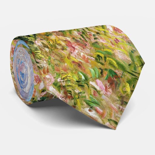 Vrouw met een Parasol Claude Monet levendige kunst Stropdas (Opgerold)