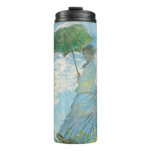 Vrouw met een parasol Claude Monet Thermosbeker