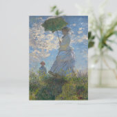 Vrouw met een parasol | Frans landschap Bedankkaart (Staand voorkant)