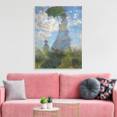 Vrouw met een parasol | Frans landschap Canvas Afdruk (Insitu (Woonkamer))