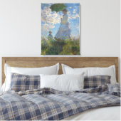 Vrouw met een parasol | Frans landschap Canvas Afdruk (Insitu (Slaapkamer))