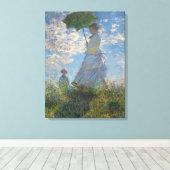 Vrouw met een parasol | Frans landschap Canvas Afdruk (Insitu (Houten vloer))