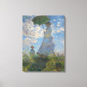 Vrouw met een parasol | Frans landschap Canvas Afdruk (Voorkant)