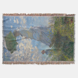 Vrouw met een parasol | Frans landschap Deken