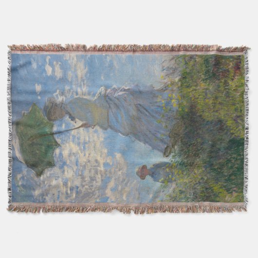 Vrouw met een parasol | Frans landschap Deken (Voorkant)